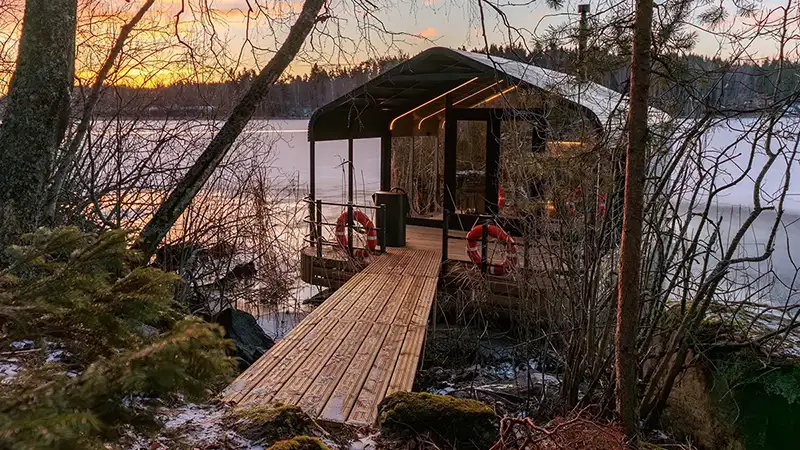 Виртуальная прогулка по бане на воде, модульный дом Simple House